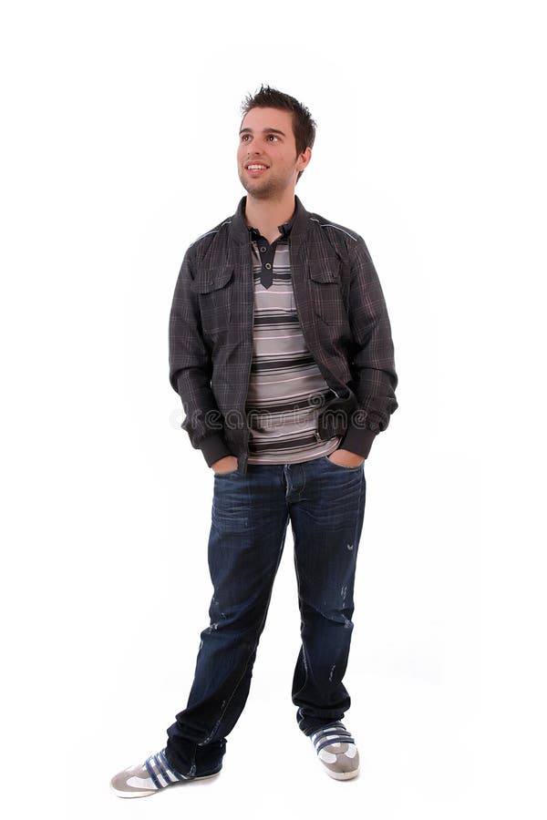 Young Casual man posing royalty free stock photos