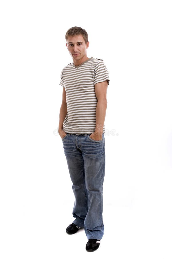 Young casual man posing royalty free stock images