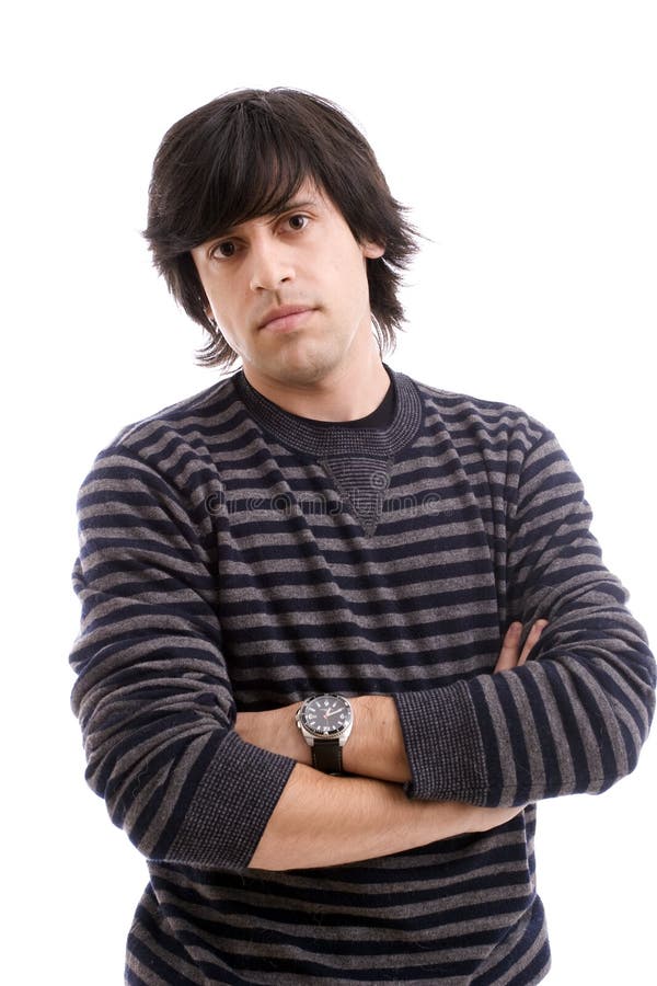 Young casual man posing royalty free stock photography