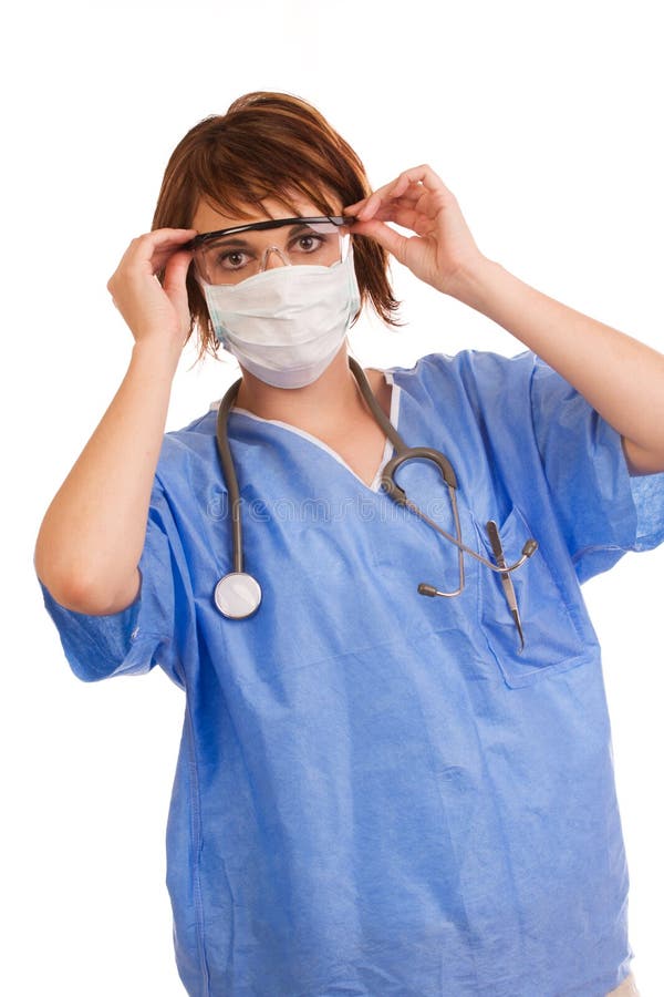 Young Caucasian female medical doctor stock photography