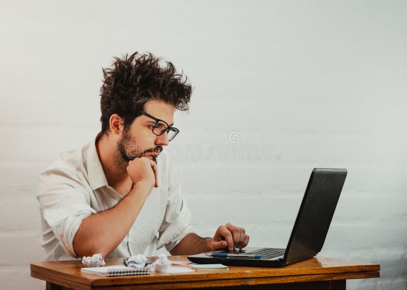 Disheveled Male Standing Like Shell-shocked Touching Hair Stock Image -  Image of posing, grunge: 202897141