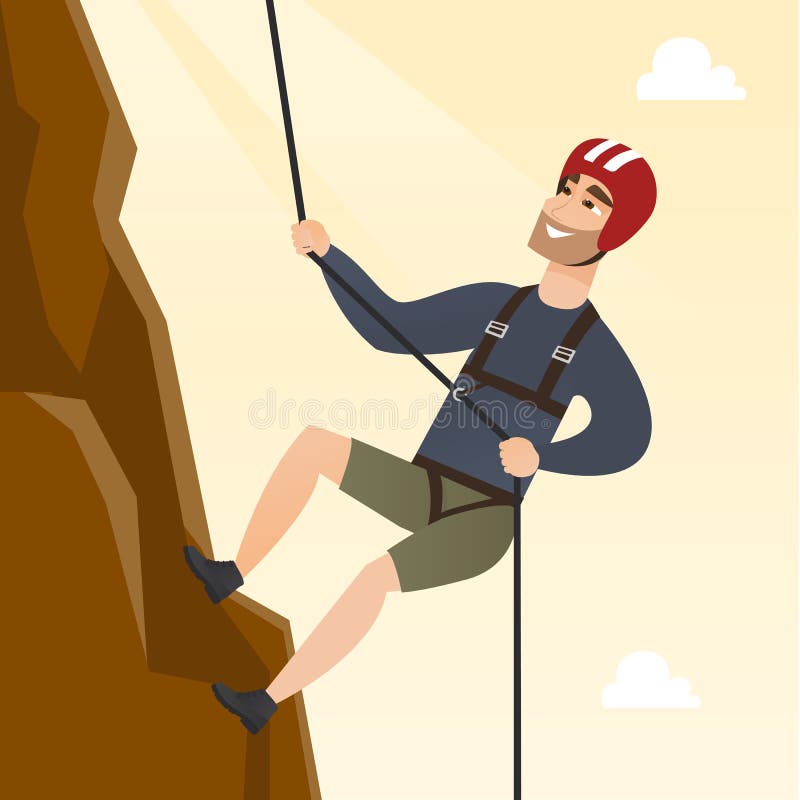 Young Man Climbing Rope Stock Illustrations – 712 Young Man