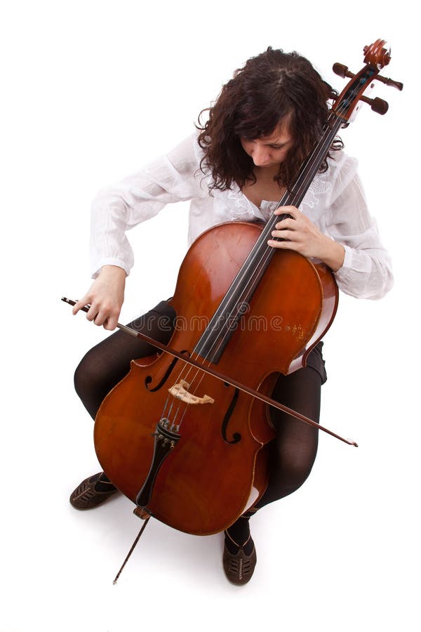 Young cellist