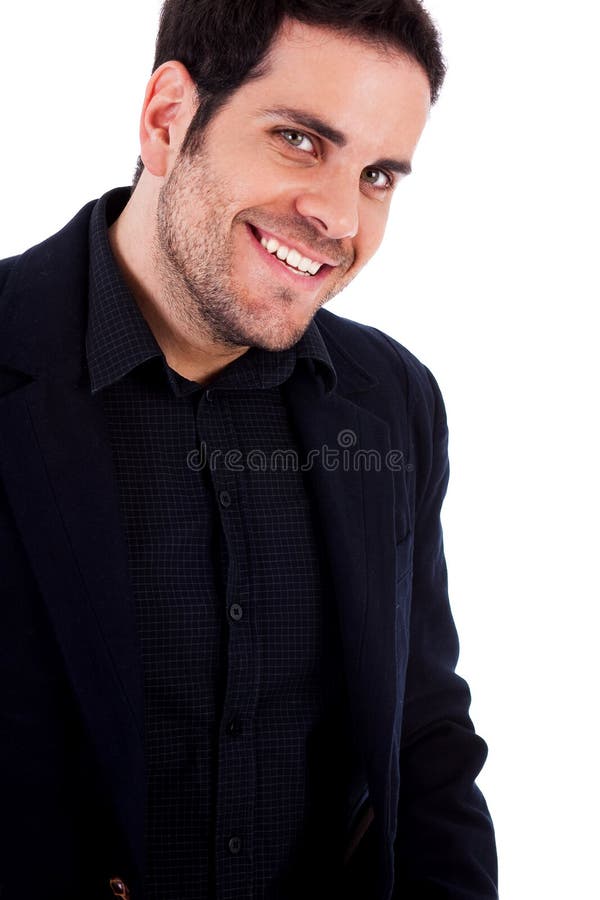 Young cheerful man stock images