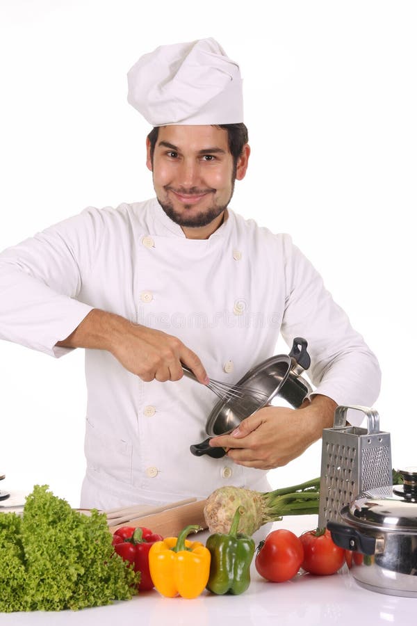 Young chef preparing lunch