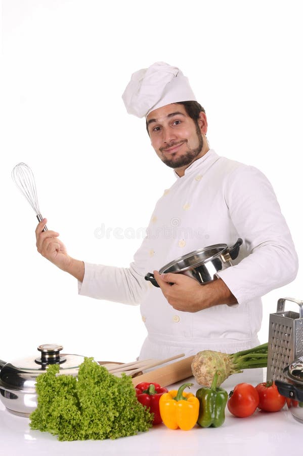 Young chef preparing lunch