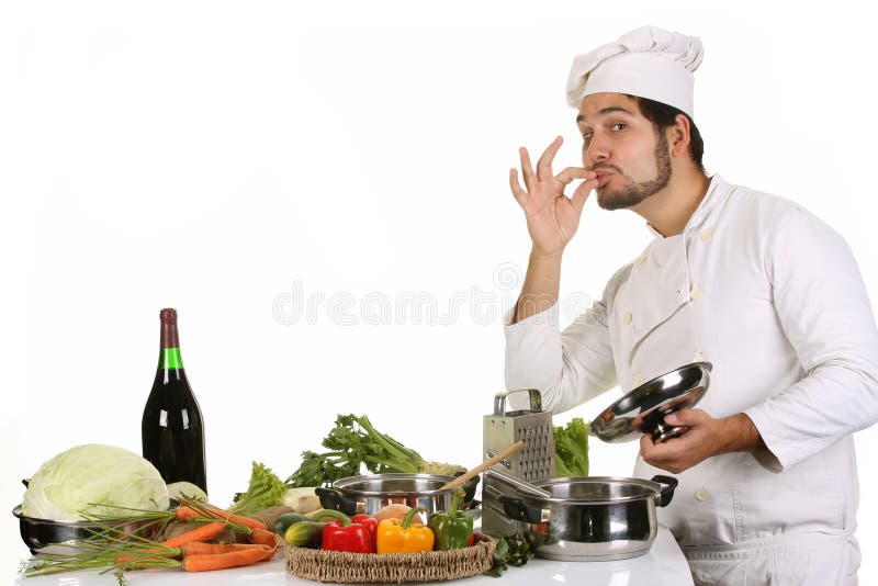 Young chef preparing lunch