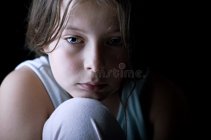 Young Child Looking Sad stock photo Young Child Looking Sad stock photo
