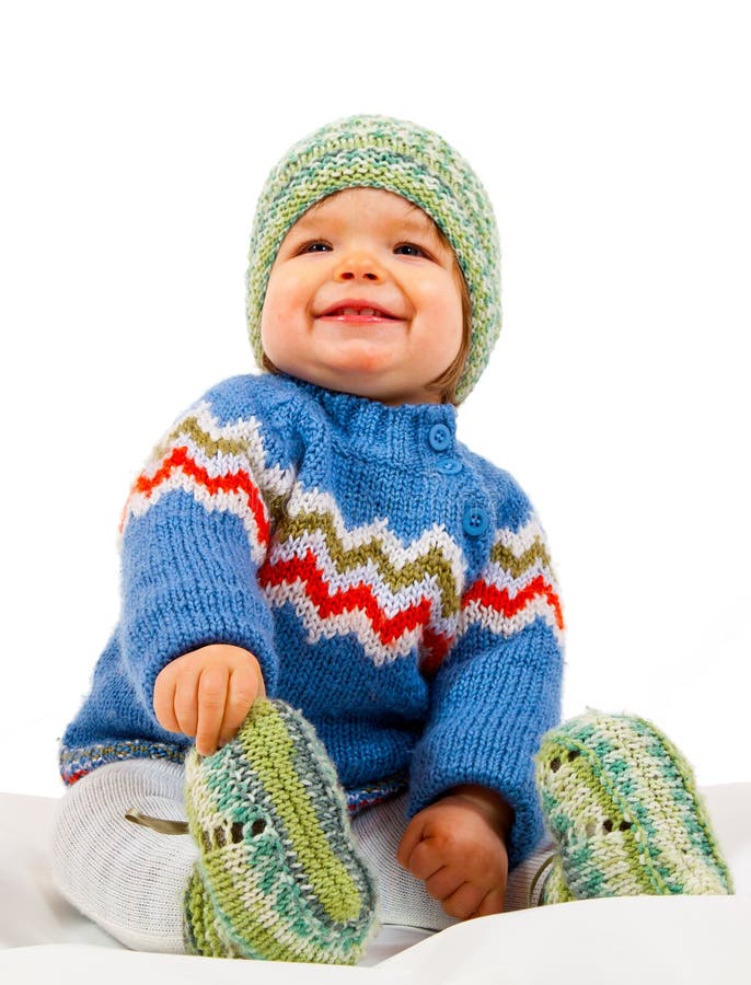 Young child in winter clothes