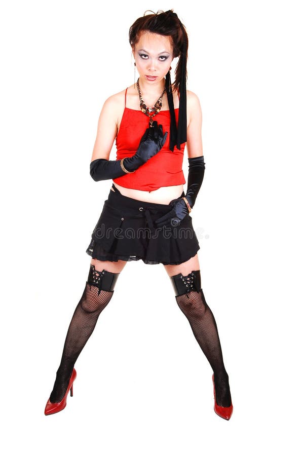 Young Chinese punk girl. stock image. Image of high, pose - 14270703