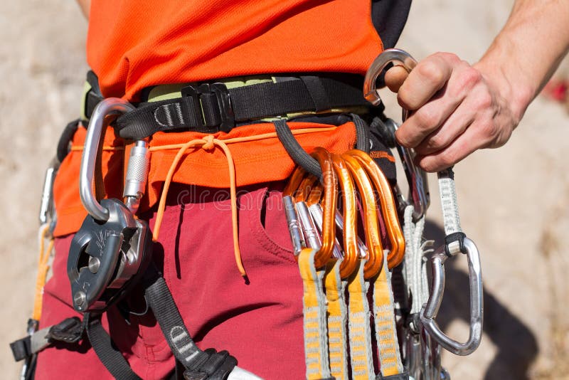 Young Climber Hanging by a Cliff Stock Image - Image of forest, courage ...