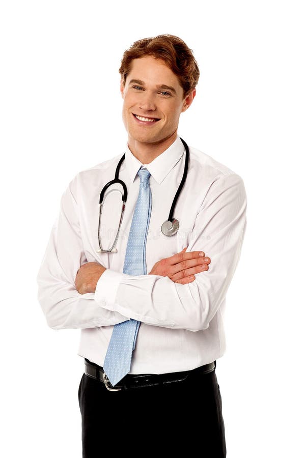 Young confident male doctor royalty free stock photography Young confident male doctor royalty free stock photography