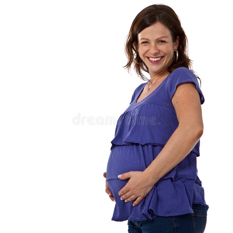 Young confident pregnant woman