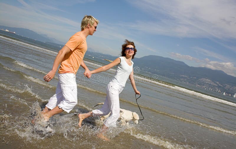 Young couple on the beach