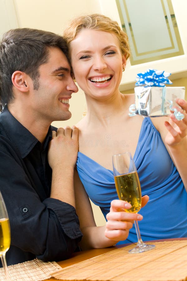 Young couple celebrating stock images Young couple celebrating stock images