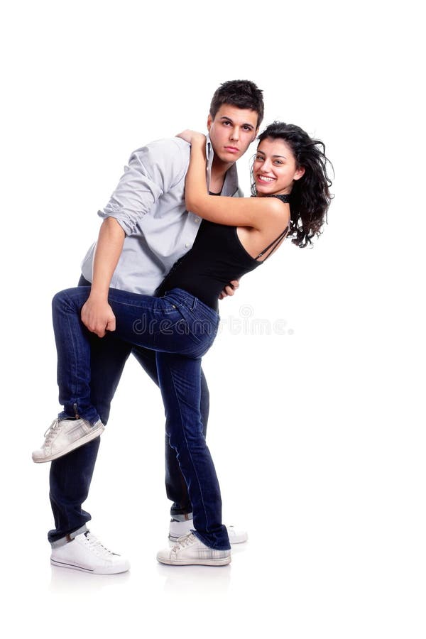 Contemporary dance. Man and woman in passionate dance pose in park. Young couple  dancing modern dance Stock Photo - Alamy