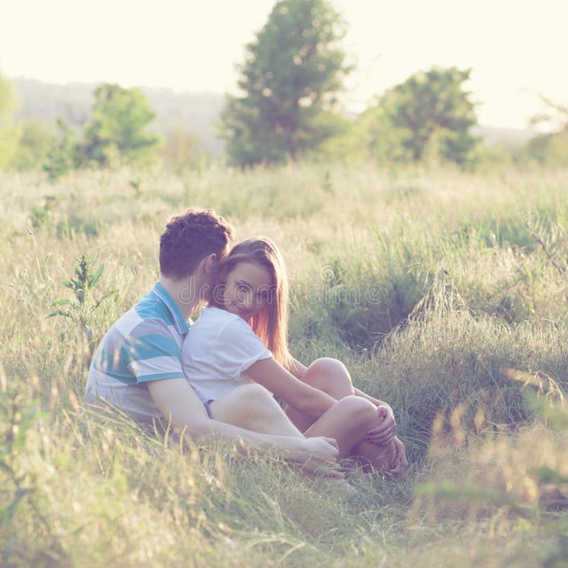 Couple about To Have Sex. Sexual Erotic Woman and Man in Home Bedroom