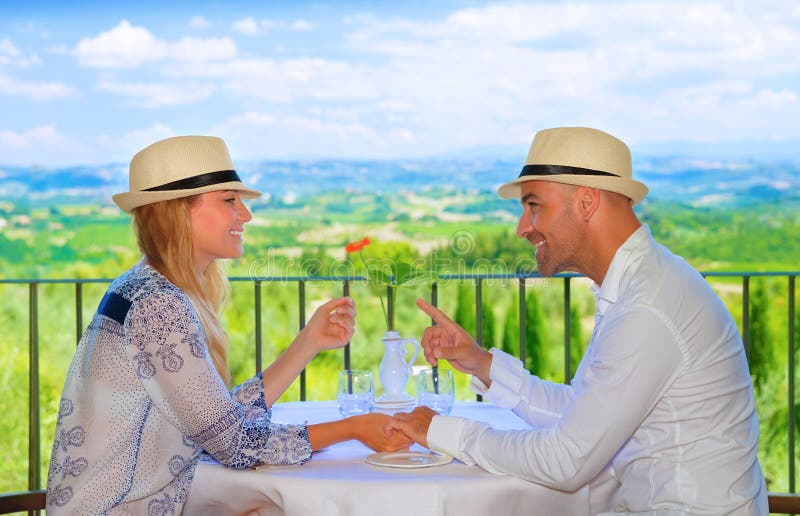 Young couple having breakfast royalty free stock photography Young couple having breakfast royalty free stock photography