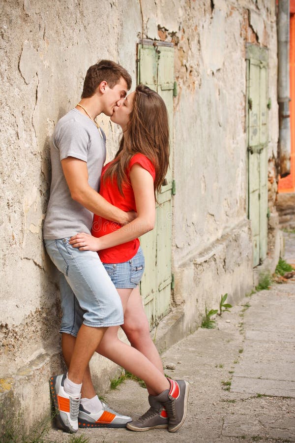 Young couple kissing