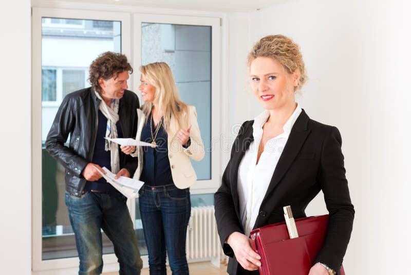 Young Couple Looking For Real Estate Stock Image Image Of Business Buying 23577499 