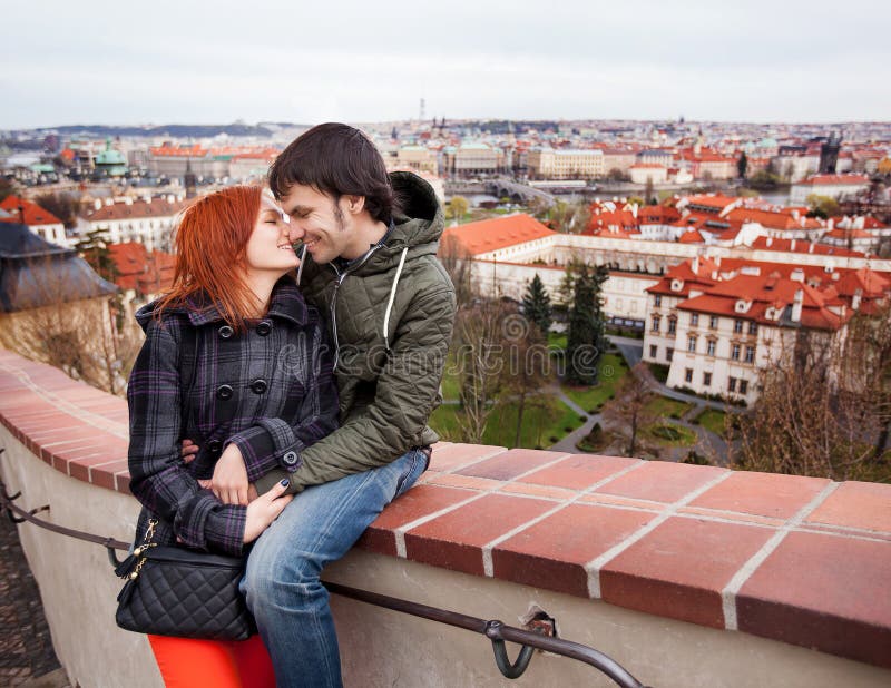 Young Couple In Love Prague Czech Republic Stock Image Image Of 