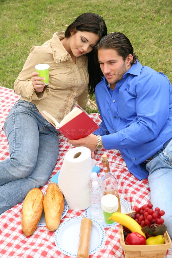 Young Couple Picnic Outdoor