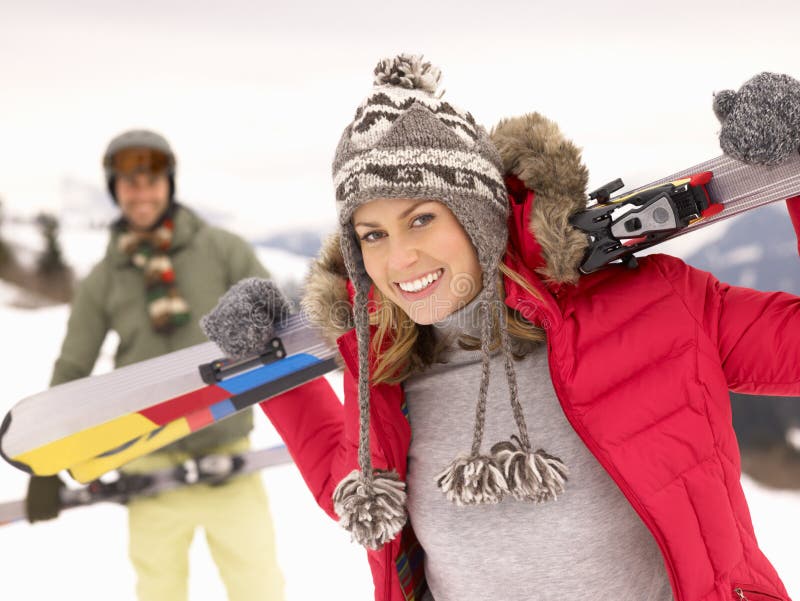 Young Couple On Ski Vacation