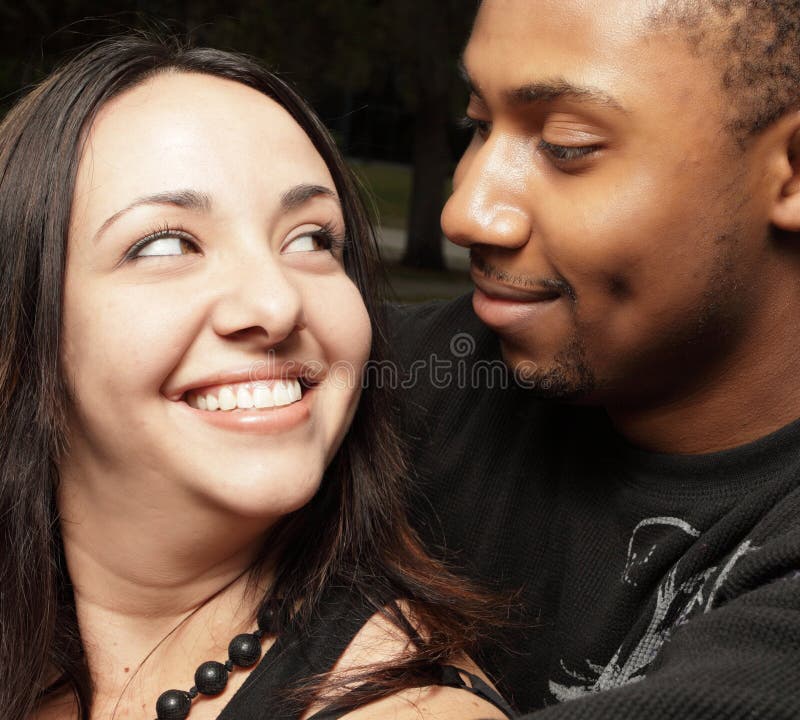 Young couple smiling