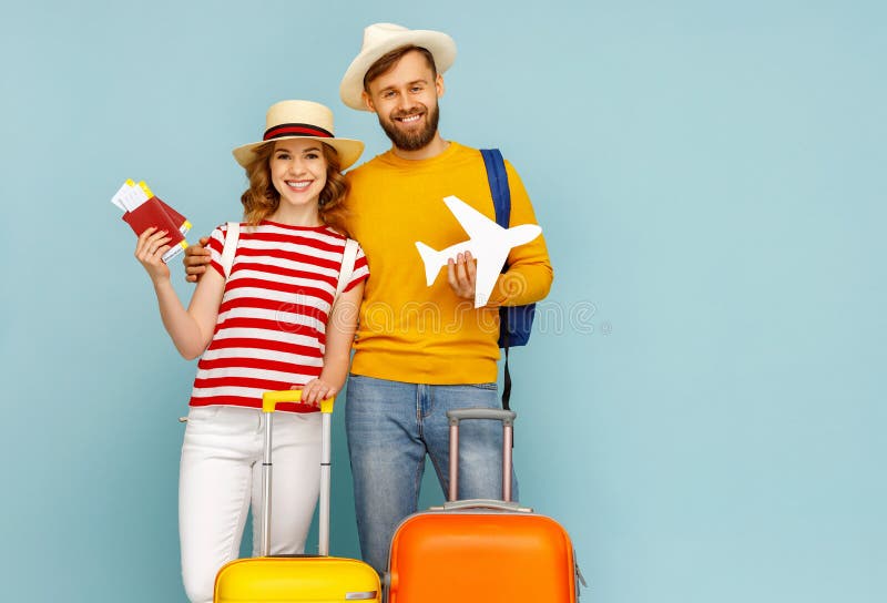 Young couple during summer trip stock images Young couple during summer trip stock images
