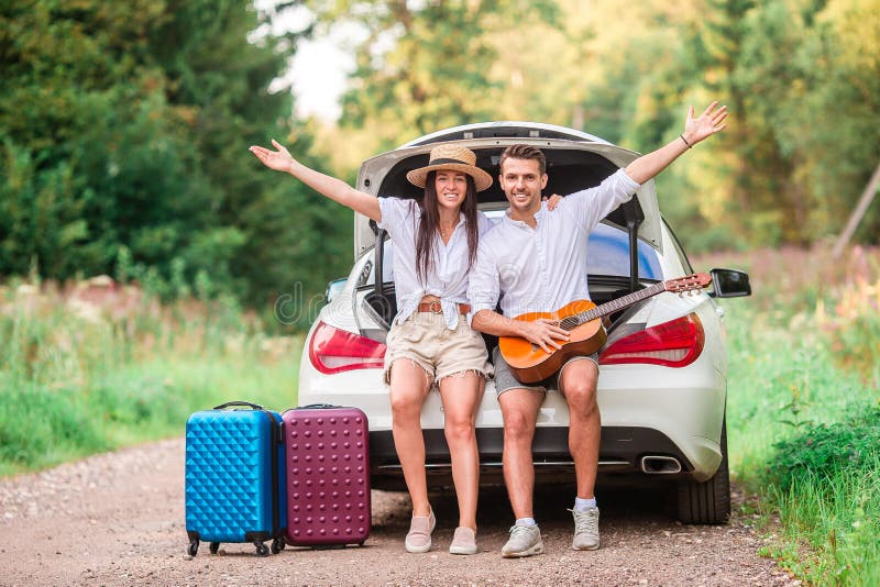 Young couple tourist enjoying on summer vacation stock photos Young couple tourist enjoying on summer vacation stock photos