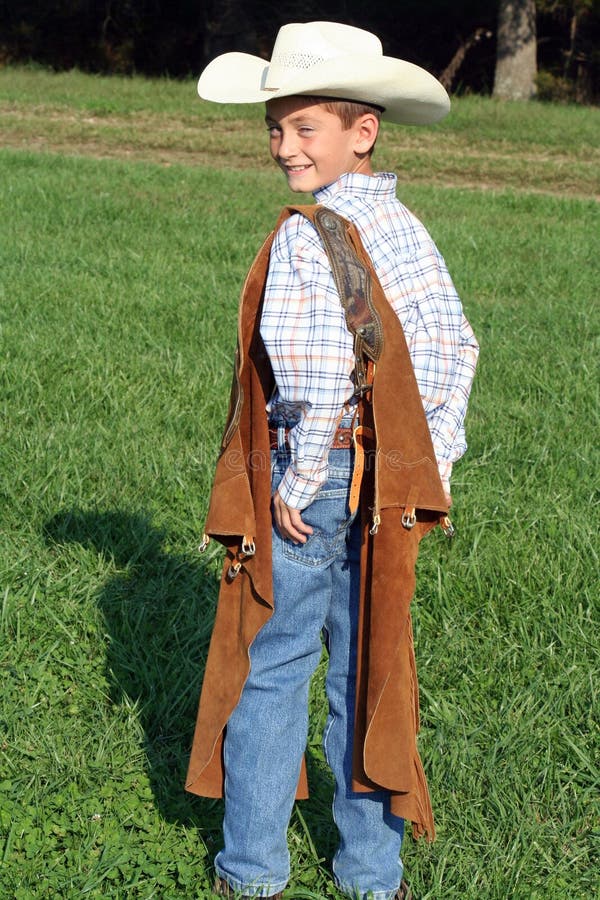 Young cowboy stock photo. Image of character, denim, chaps 6740714