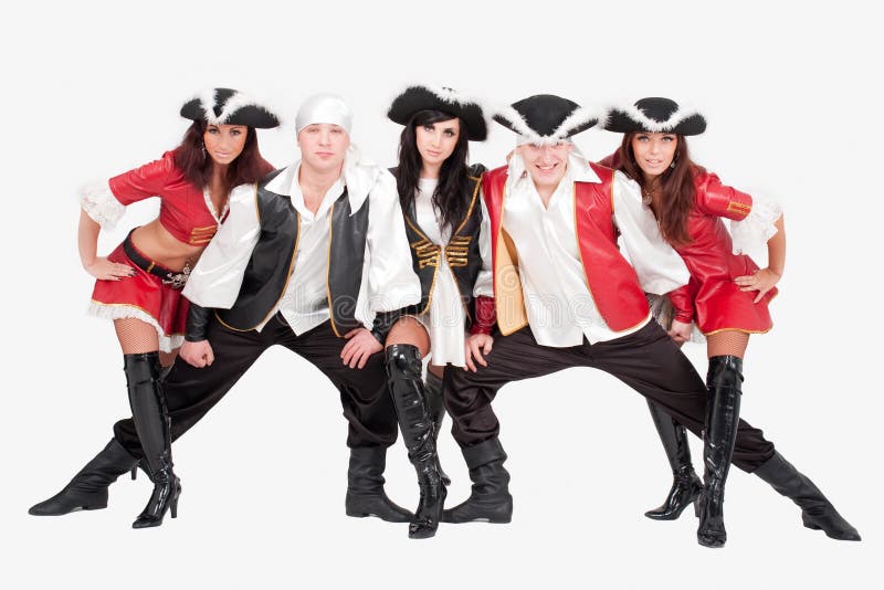 Young Dancers in Pirate Costumes Stock Image Image of model, people