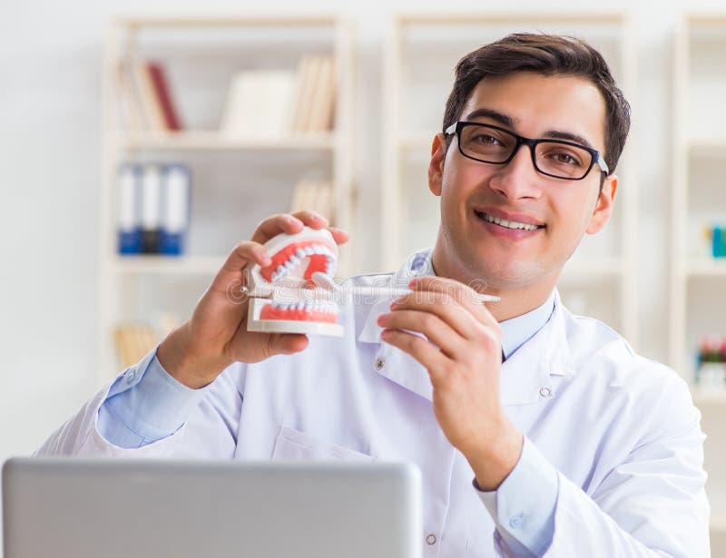 Young Dentist Working in the Dentistry Hospital Stock Photo Image of