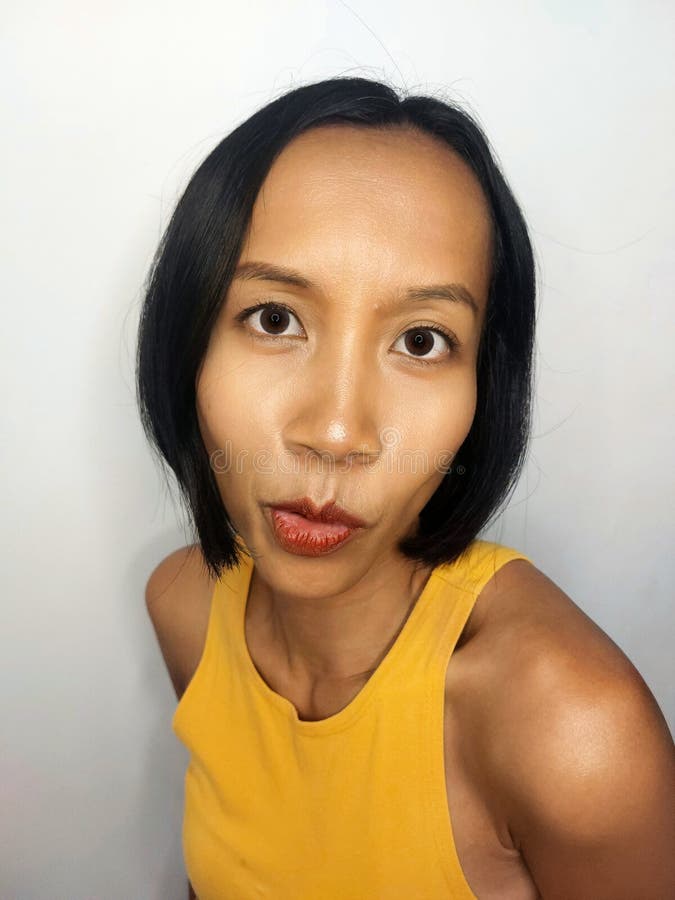 Young Diverse Female Making Funny Faces Stock Photo Image of faces