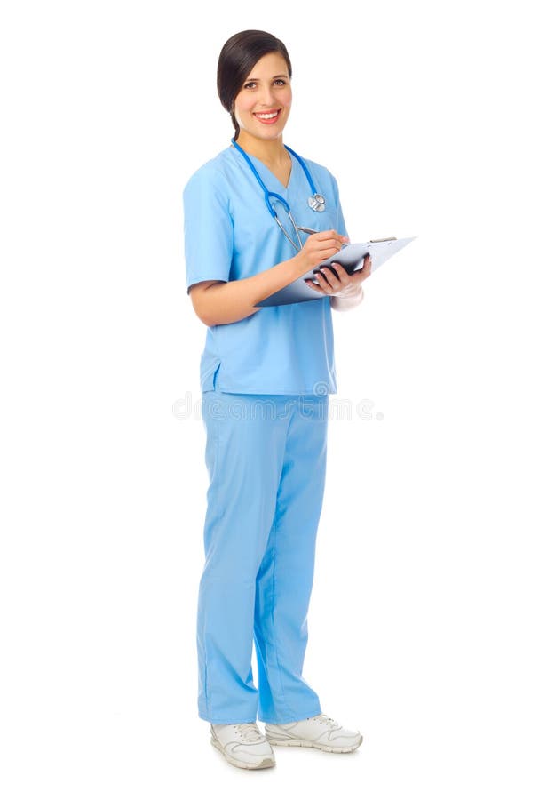 Young doctor with clipboard