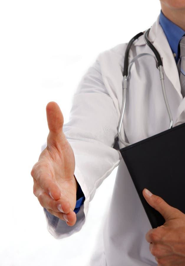 Young Doctor Handshake royalty free stock photos