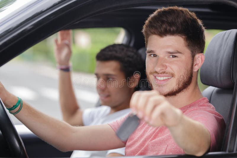 Young Driver Showing Car Keys Stock Image Image of person, rental