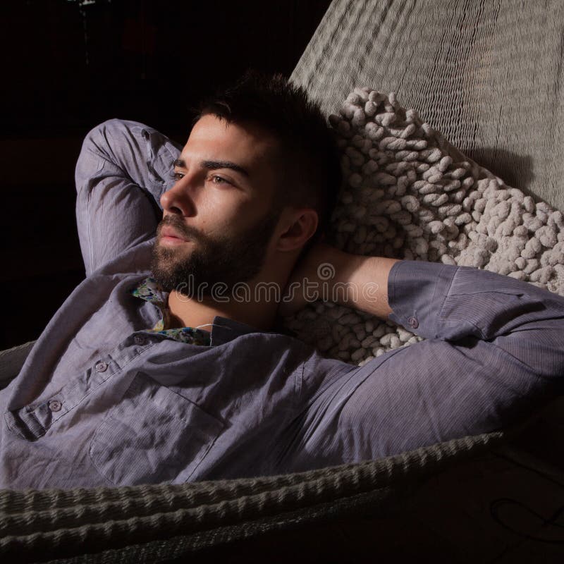 Portrait of young elegant handsome man posing outside. royalty free stock image Portrait of young elegant handsome man posing outside. royalty free stock image