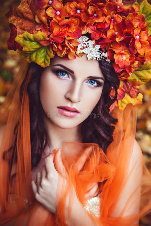 Young Enchanting Woman in Fairy-tale Clothes Stock Image - Image of ...