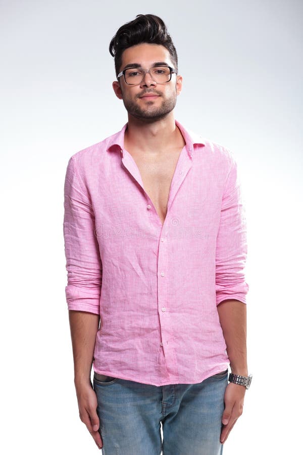 Young fashion man standing in attention royalty free stock photo Young fashion man standing in attention royalty free stock photo
