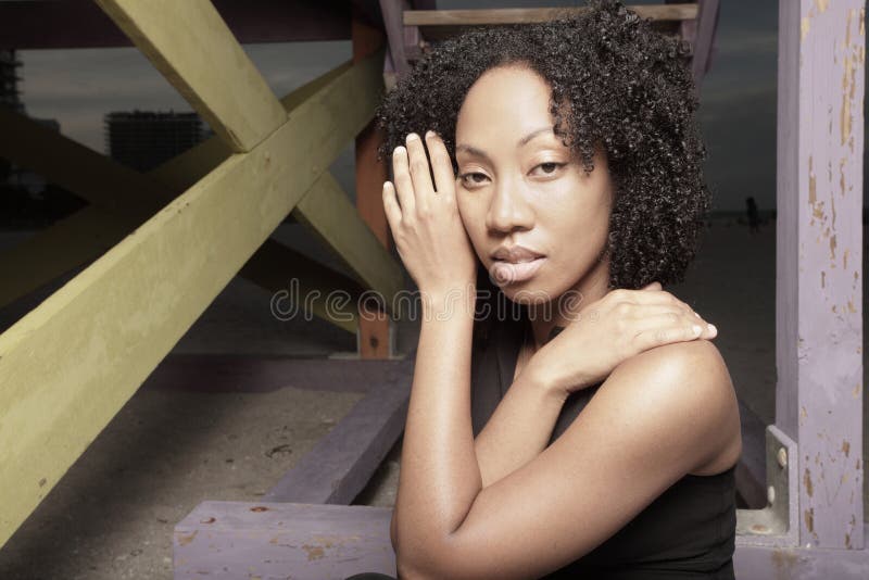 Young fashionable woman posing