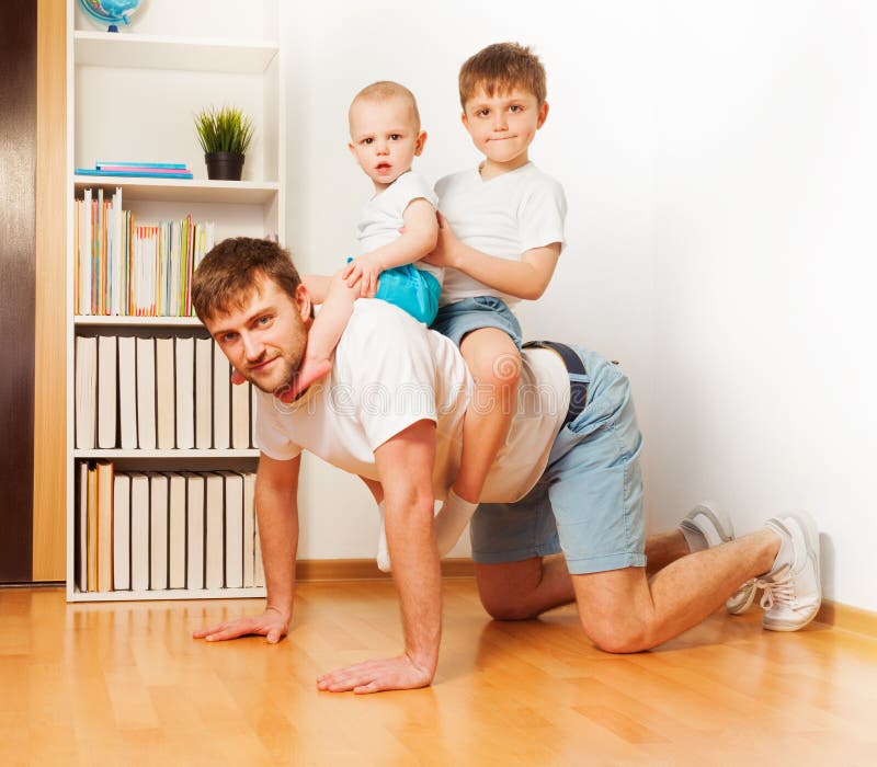 Piggyback ride stock image. Image of happiness, boys - 33996903