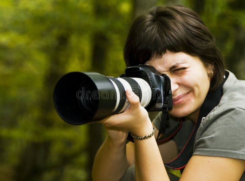 Young female photographer