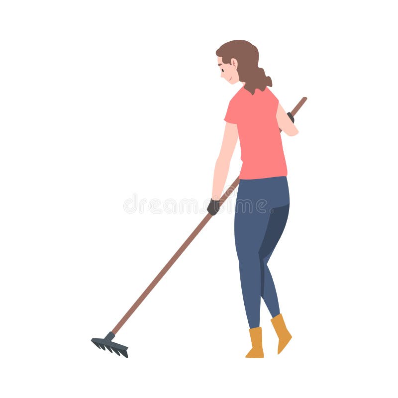 Garden Rake, Agriculture Tool Cartoon Vector Illustration Stock Vector ...