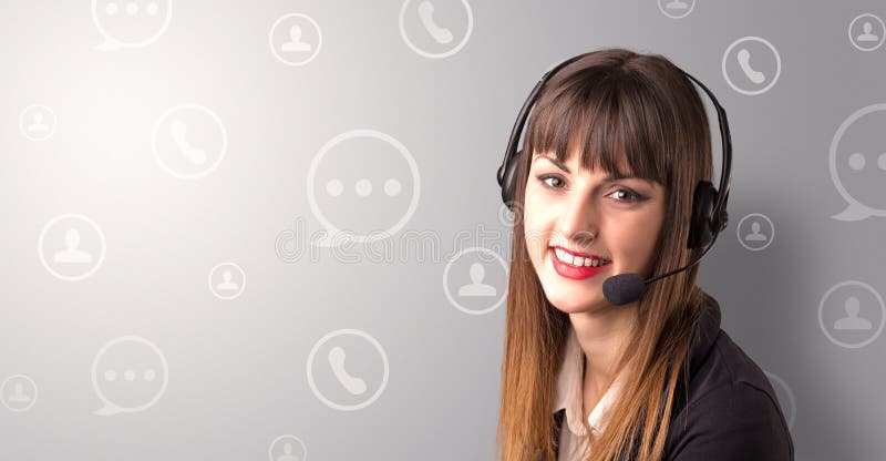 Young Female telemarketer