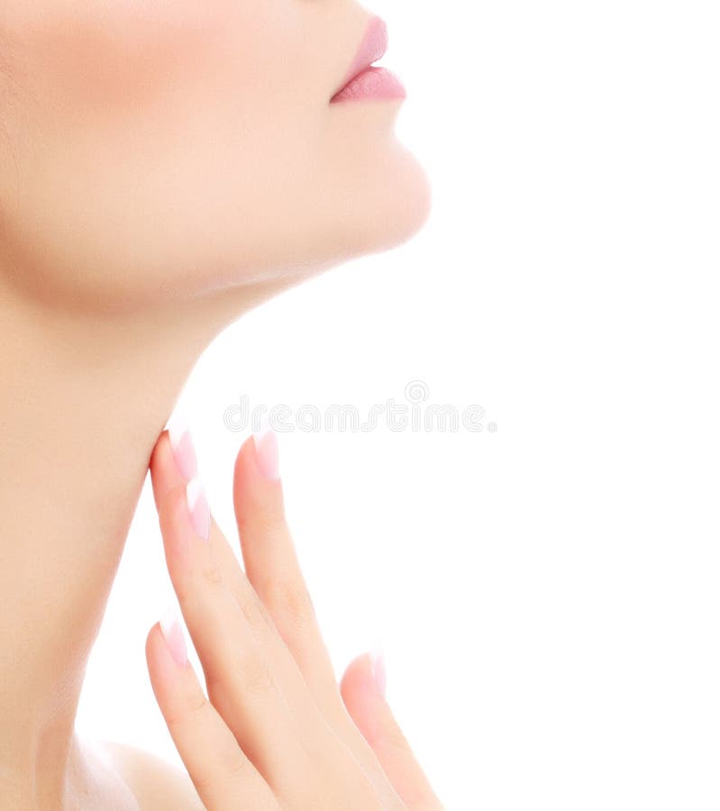 Woman s neck and chin stock photo. Image of women, nose 202532