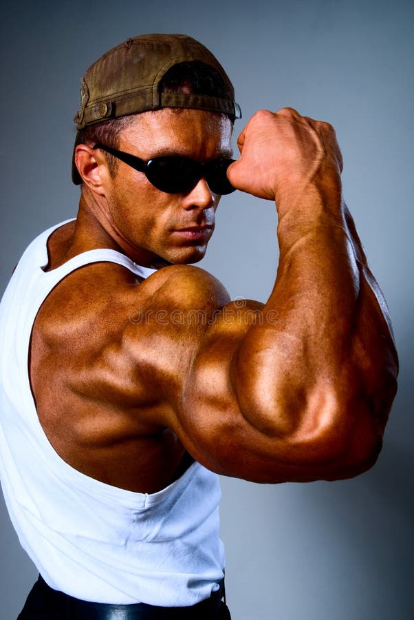 Athletic model stock image. Image of male, muscular 