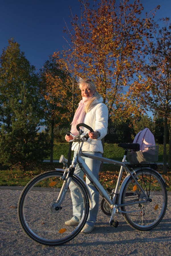 Young girl at autumn day