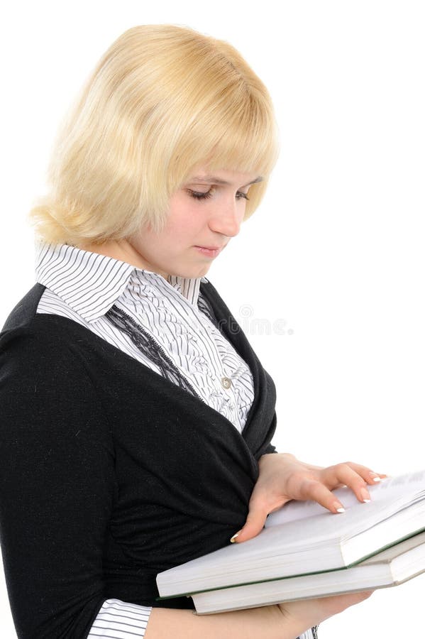 Young girl with book