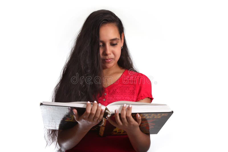 Young girl with book